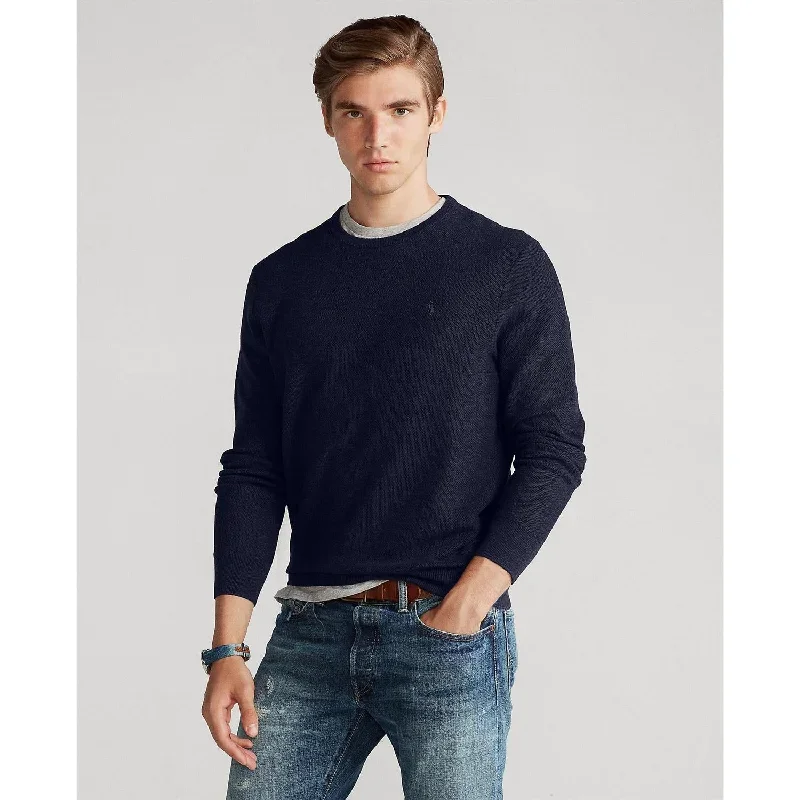 COTTON CREWNECK SWEATER Marine