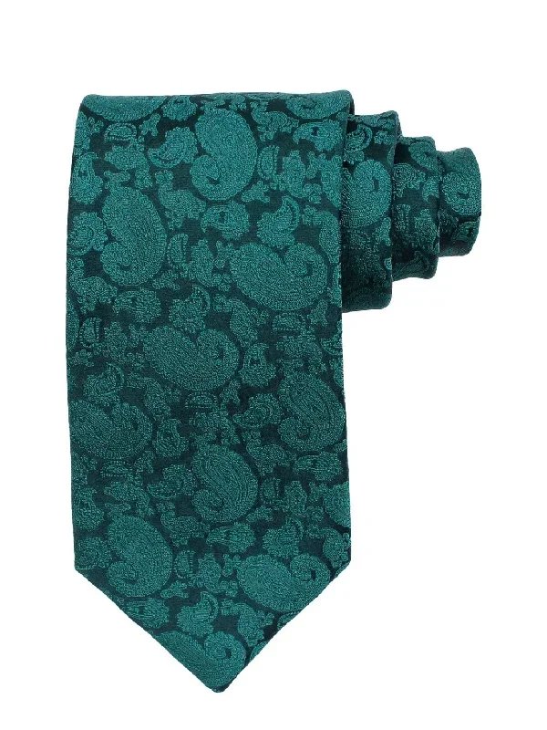 CLASSIC TIE PLAIN PAISLEY SLIPS Mørk Grønn