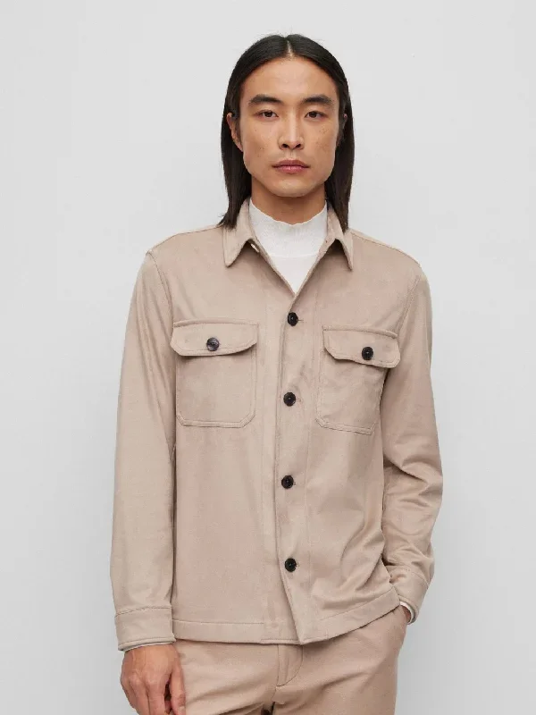 CARPER RELAX FIT OVERSHIRT Beige