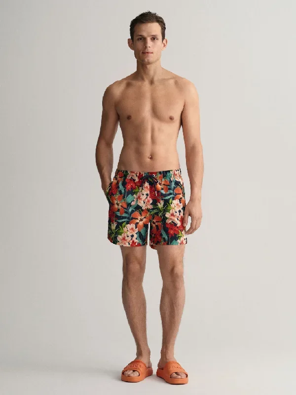 FLORAL PRINT SWIM SHORTS Marine