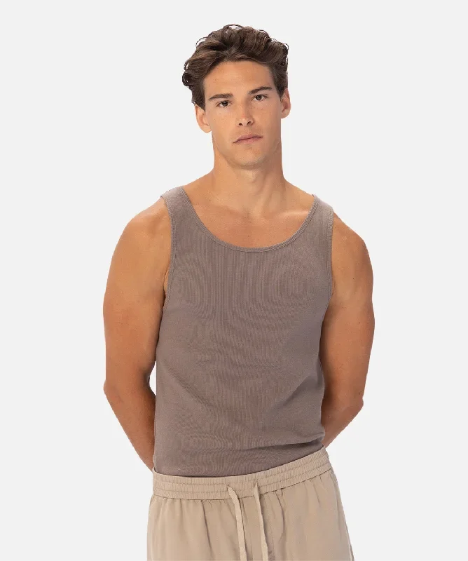 The Brando Ribbed Singlet - Husk