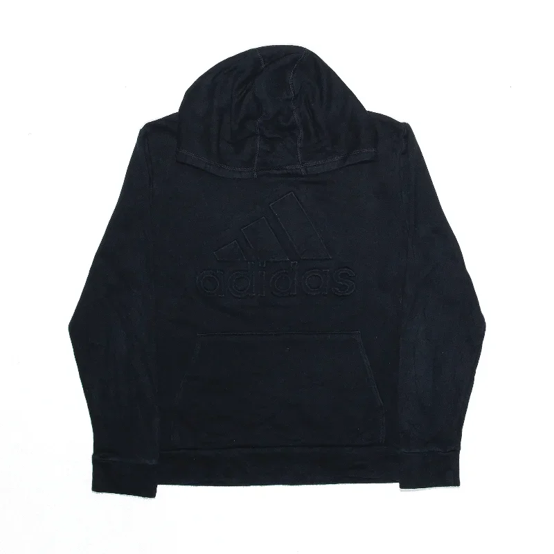 ADIDAS Black Pullover Regular Hoodie Mens S