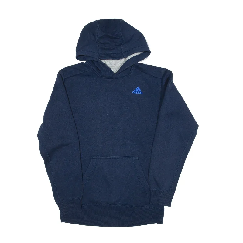 ADIDAS Hoodie Blue Pullover Mens S