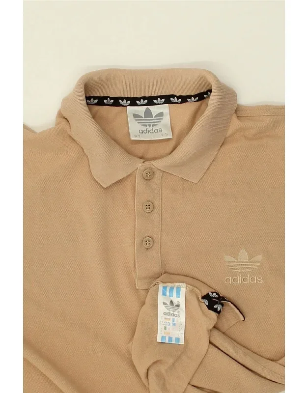 adidas-mens-polo-shirt-uk-42-44-large-brown-cotton