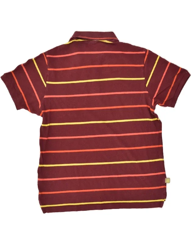 adidas-mens-polo-shirt-xl-brown-striped-cotton