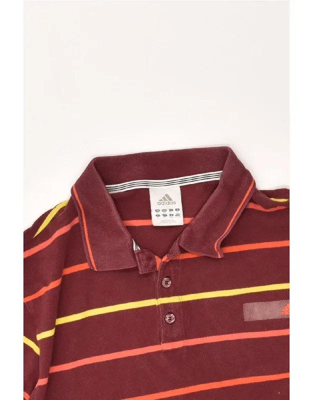 adidas-mens-polo-shirt-xl-brown-striped-cotton