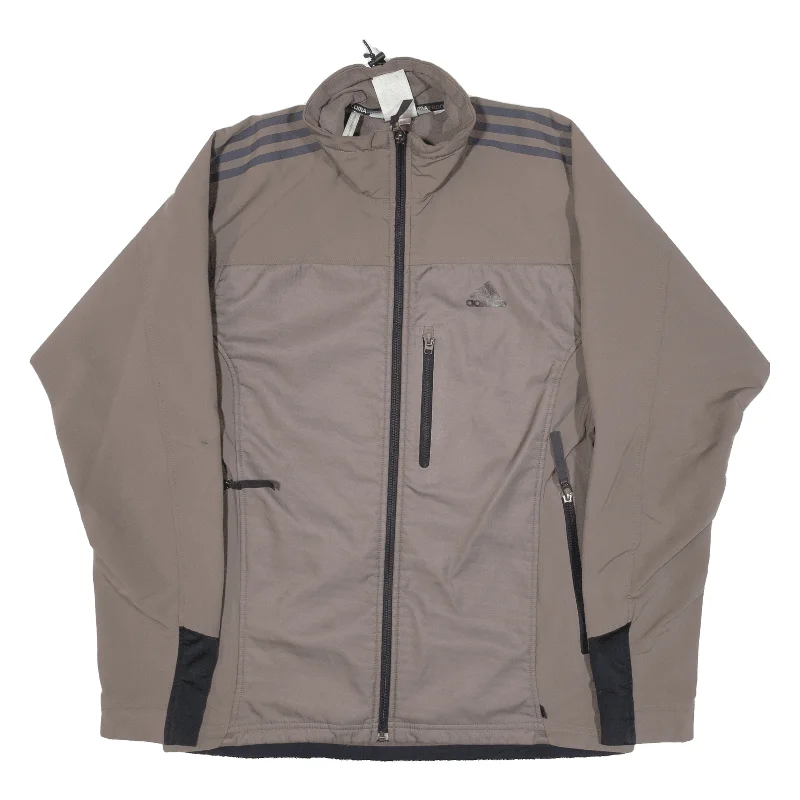 ADIDAS Mens Shell Jacket Brown M