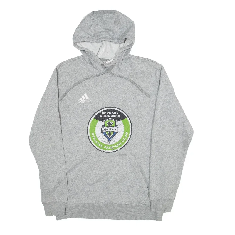 ADIDAS Seattle Sounders FC Hoodie Grey Pullover Mens M