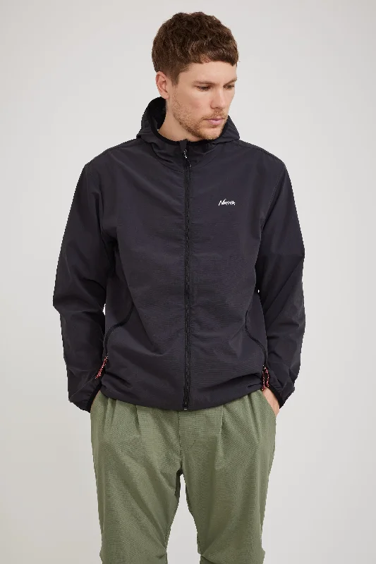 Air Cloth Comfy Zip Parka Black