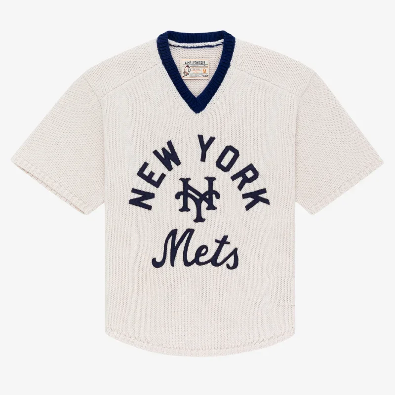 ALD / New York Mets Short-Sleeve Knit Sweater