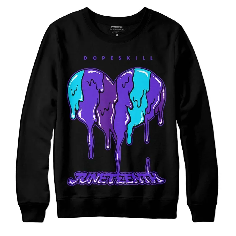 Aqua 6s DopeSkill Sweatshirt Juneteenth Heart Graphic