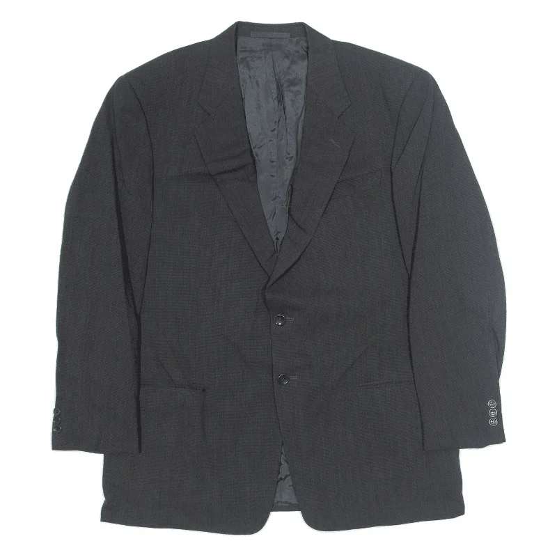 ARMANI Collezioni Fein-Kaller Blazer Jacket Black Wool Mens L