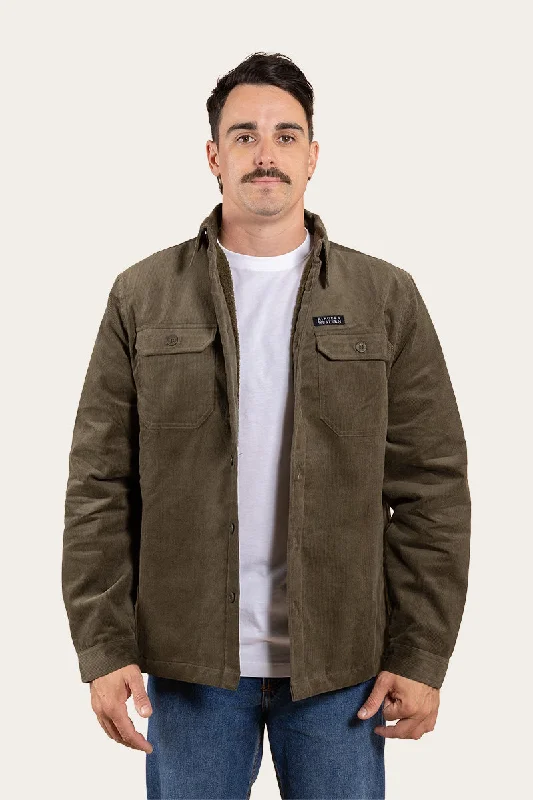 Ashwell Mens Overshirt - Military Green