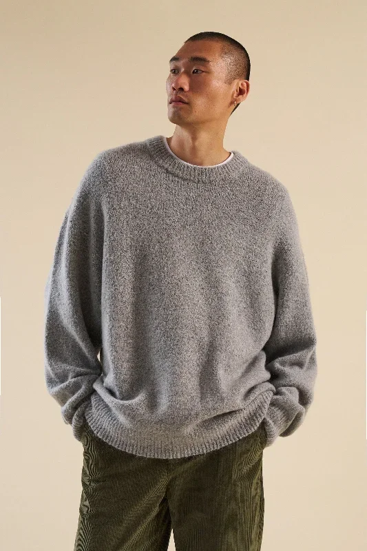 BAXTER MOHAIR BLEND SWEATER - GREY