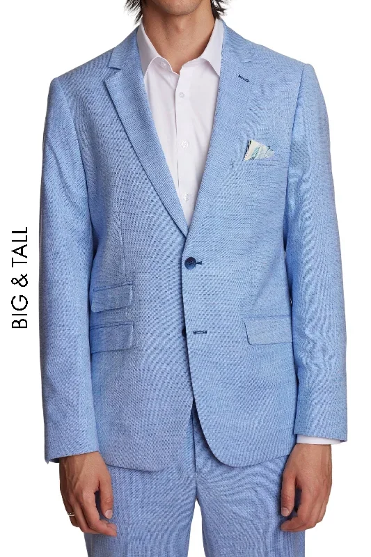 Big & Tall Dover Notch Jacket - Light Blue Shark