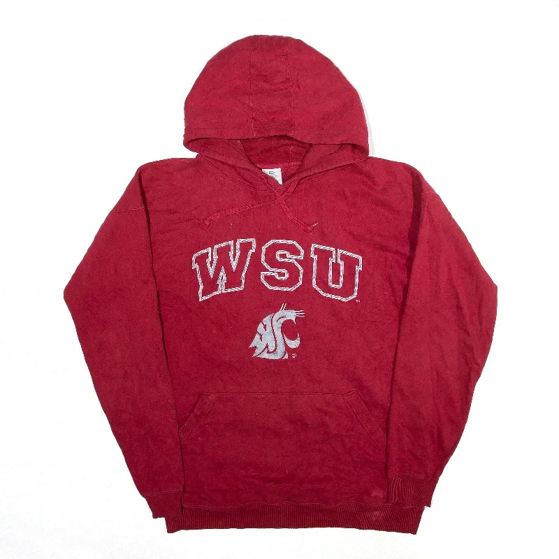 CAMPUS DRIVE WSU Hoodie Red Pullover USA Mens L