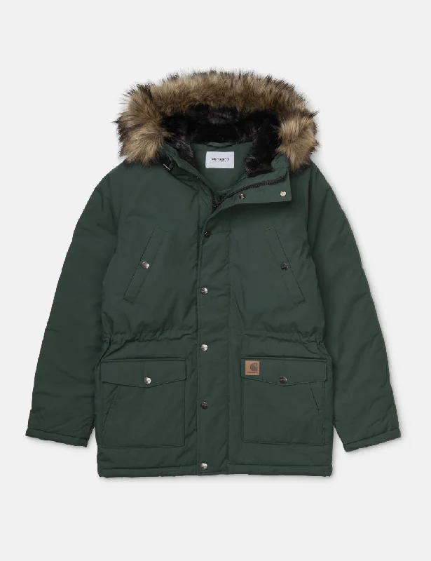 carhartt-trapper-parka-dark-fir-green-black