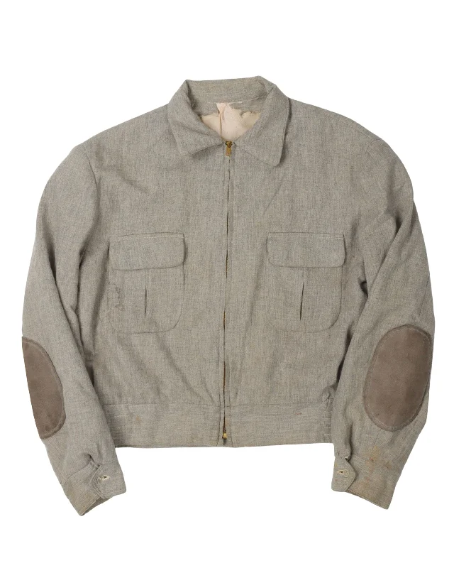 Elbow Patch Wool Blouson