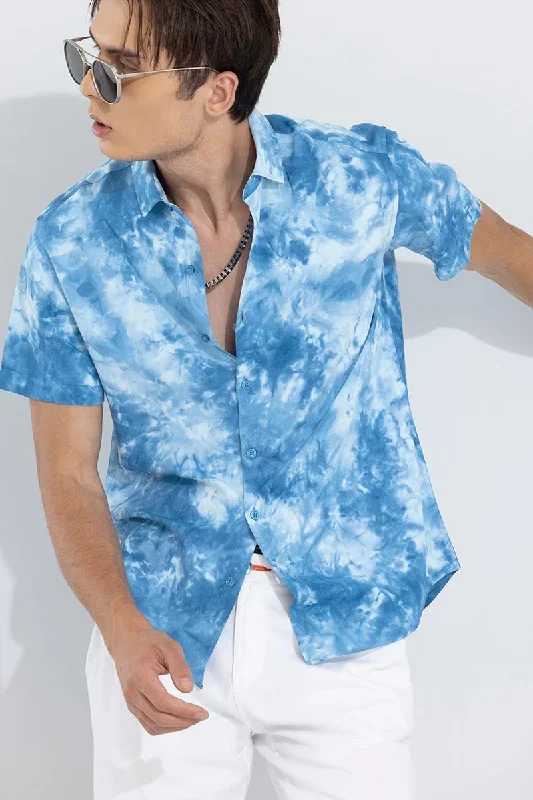 Chromatic Mosaic Blue Shirt