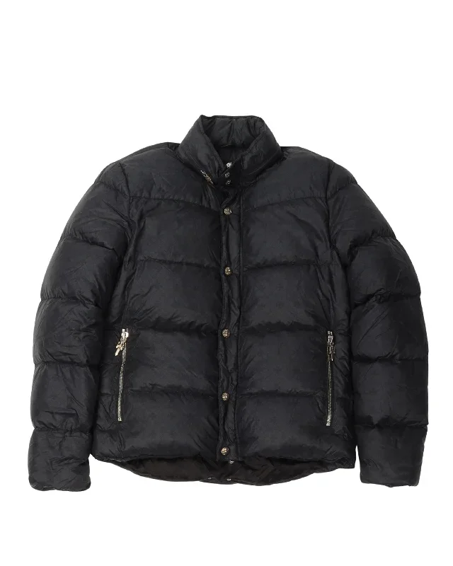 Tonal Monogram Puffer Jacket with Packable Hood