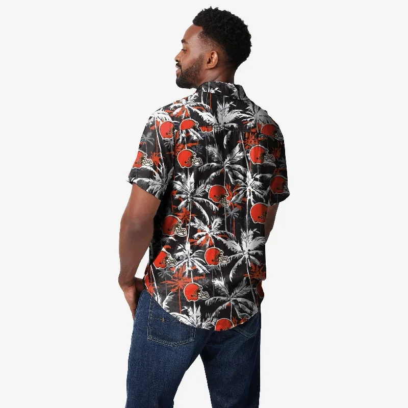 cleveland-browns-black-floral-button-up-shirt