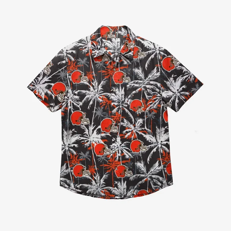 cleveland-browns-black-floral-button-up-shirt