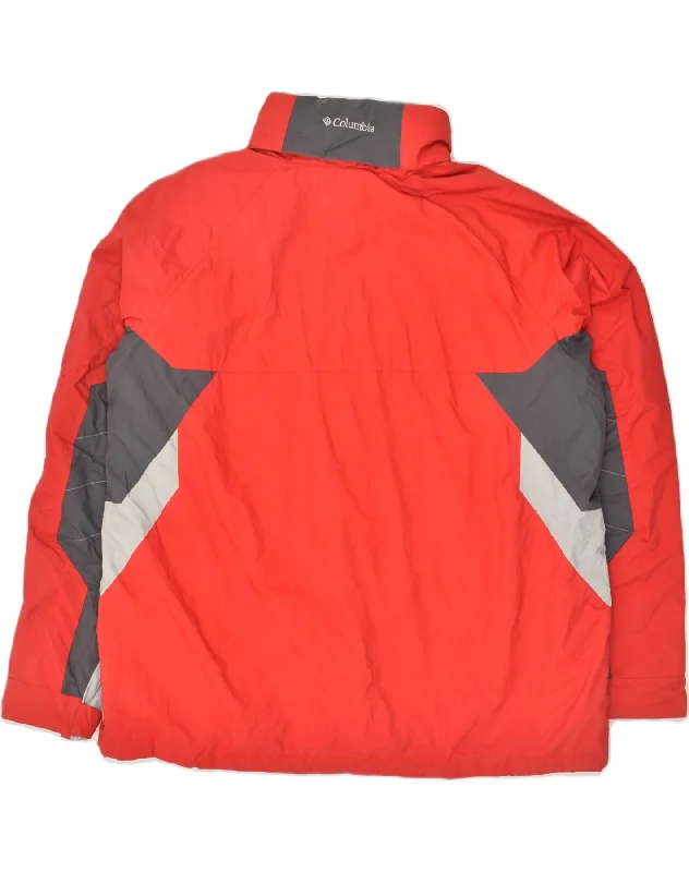 columbia-mens-hooded-windbreaker-jacket-uk-44-2xl-red-colourblock-nylon