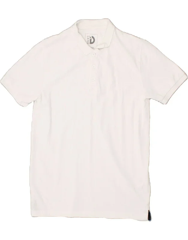 DACK'S Mens Polo Shirt Small White Cotton