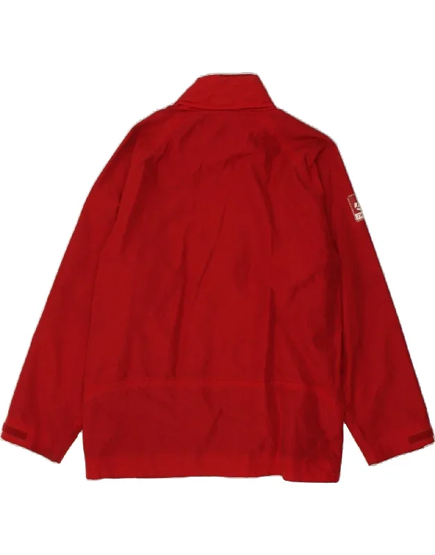 decathlon-mens-hooded-rain-jacket-uk-42-xl-red-nylon