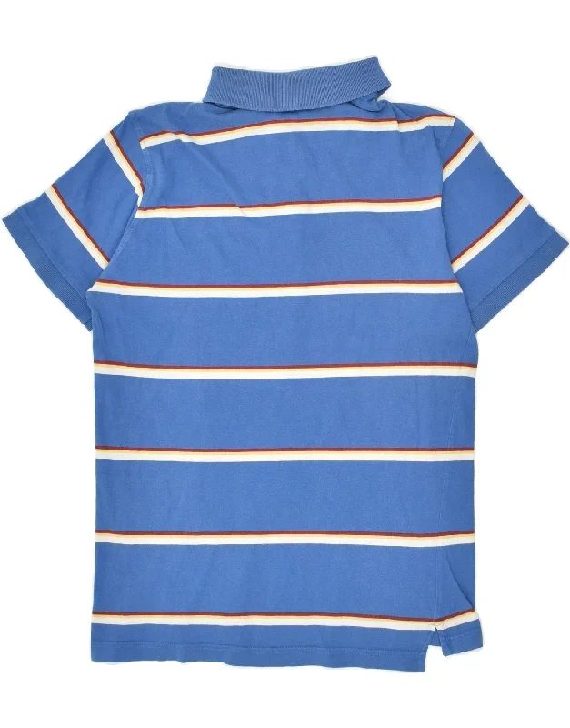 diadora-mens-polo-shirt-large-blue-striped-cotton