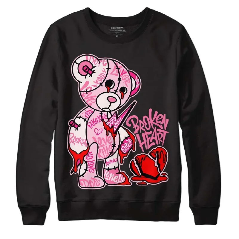 Dunk Low Pink Foam DopeSkill Sweatshirt Broken Heart Graphic