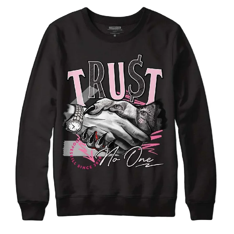 Dunk Low Pink Foam DopeSkill Sweatshirt Trust No One Graphic