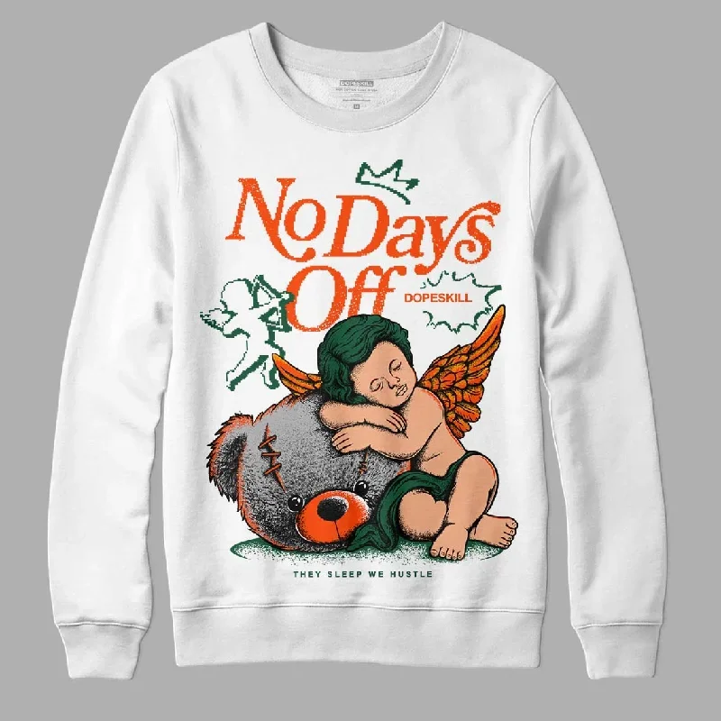 Dunk Low Team Dark Green Orange DopeSkill Sweatshirt New No Days Off Graphic