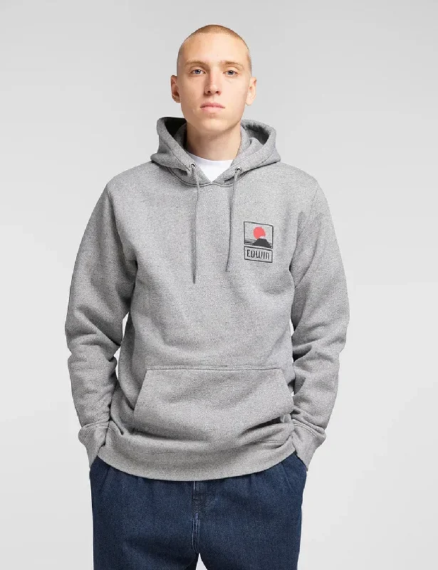 Edwin Sunset on MT Fuji Hoodie - Moulin Grey