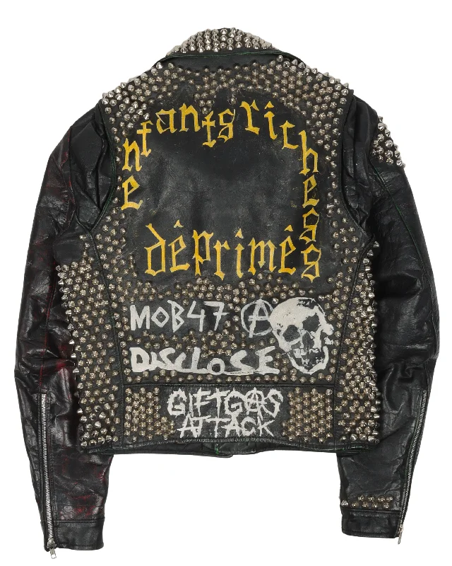 enfants-riches-deprimes-spiked-painted-leather-jacket