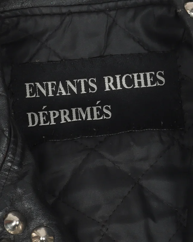 enfants-riches-deprimes-spiked-painted-leather-jacket