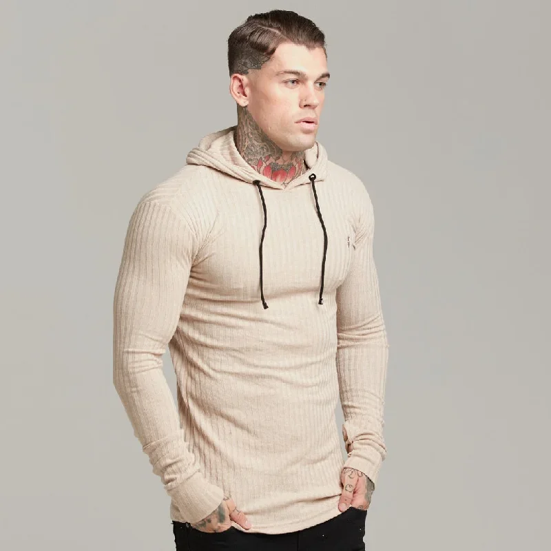 father-sons-classic-beige-ribbed-knit-hoodie-jumper-fsh412