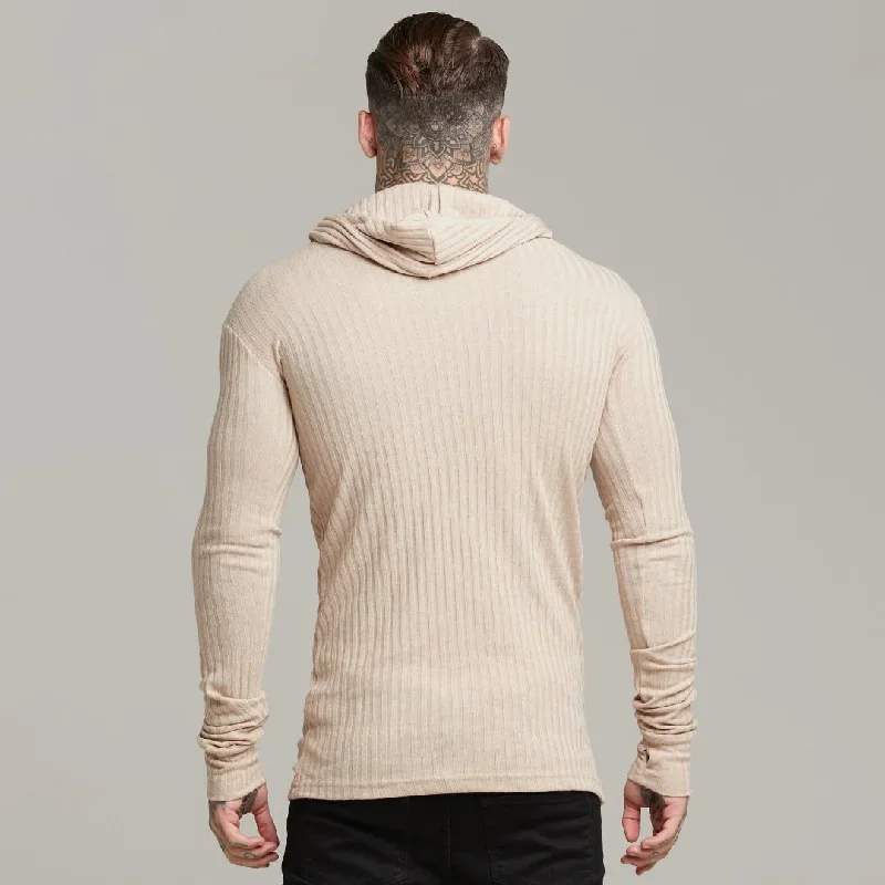 father-sons-classic-beige-ribbed-knit-hoodie-jumper-fsh412