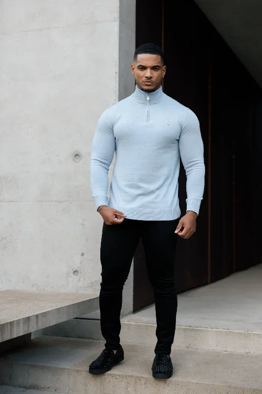 father-sons-light-blue-funnel-neck-1-2-zip-knitted-jumper-fsn119