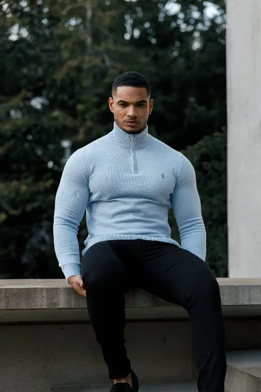 father-sons-light-blue-funnel-neck-1-2-zip-knitted-jumper-fsn119