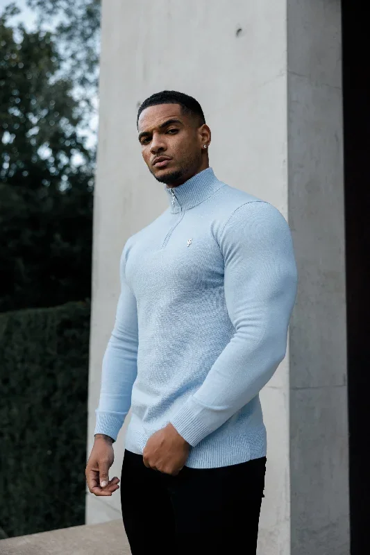 father-sons-light-blue-funnel-neck-1-2-zip-knitted-jumper-fsn119