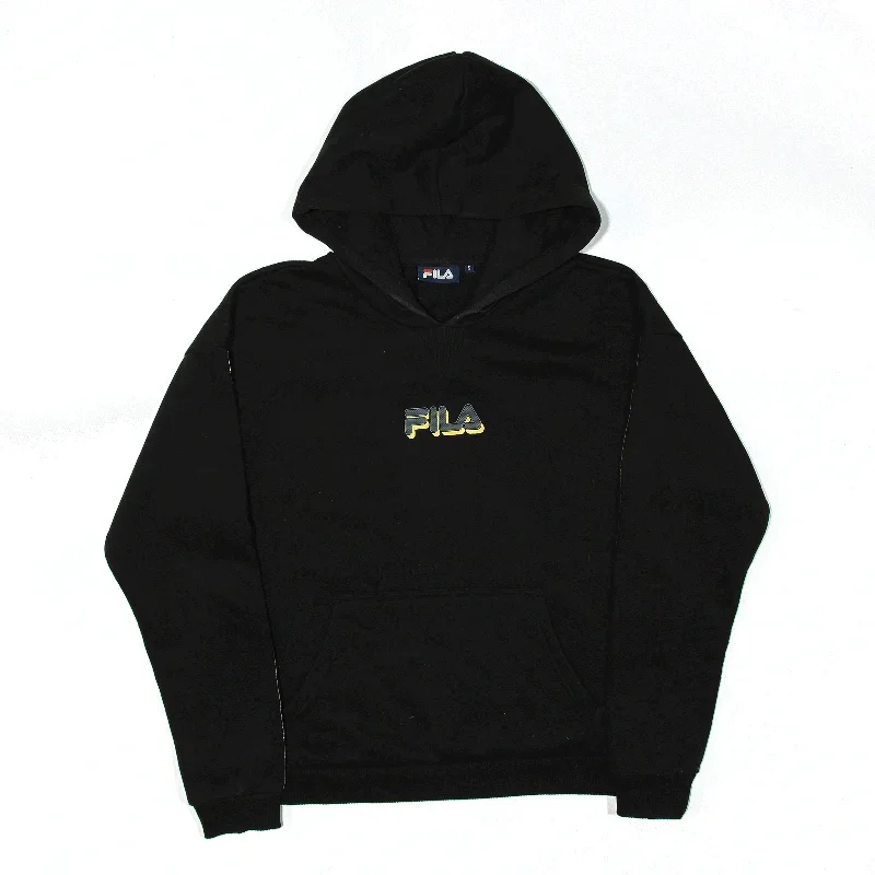 FILA Hoodie Black Pullover Mens S