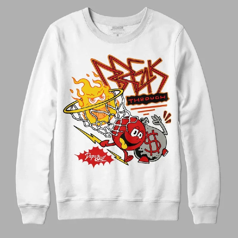 Fire Red 3s DopeSkill Sweatshirt Break Through Graphic