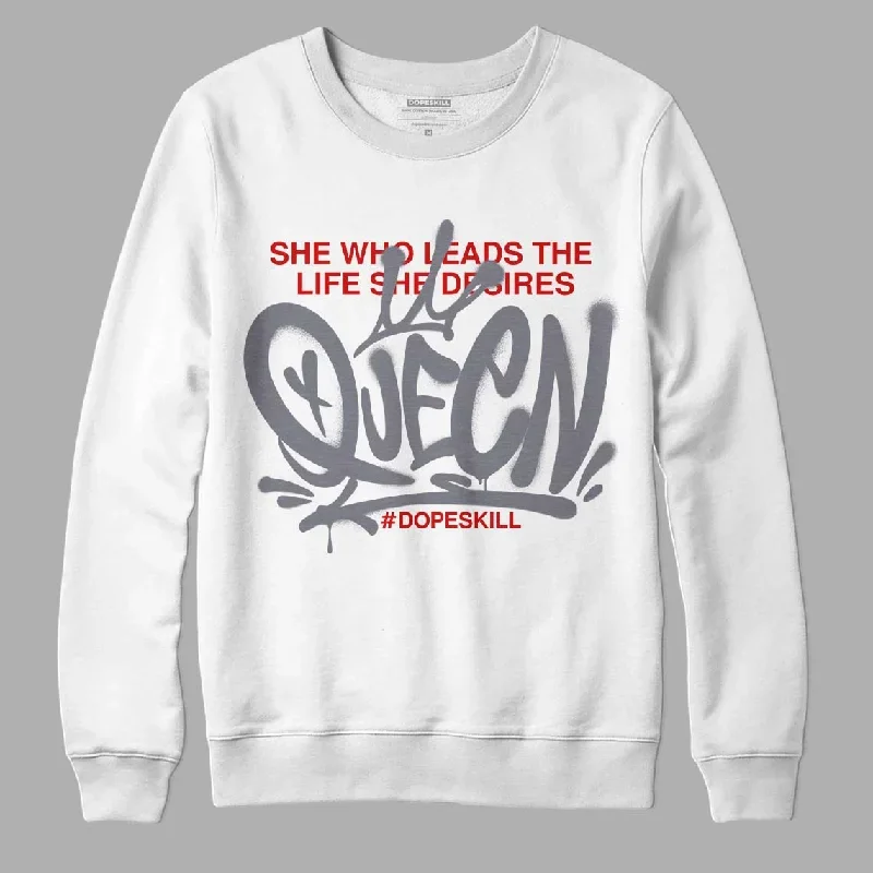 Fire Red 9s DopeSkill Sweatshirt Queen Graphic