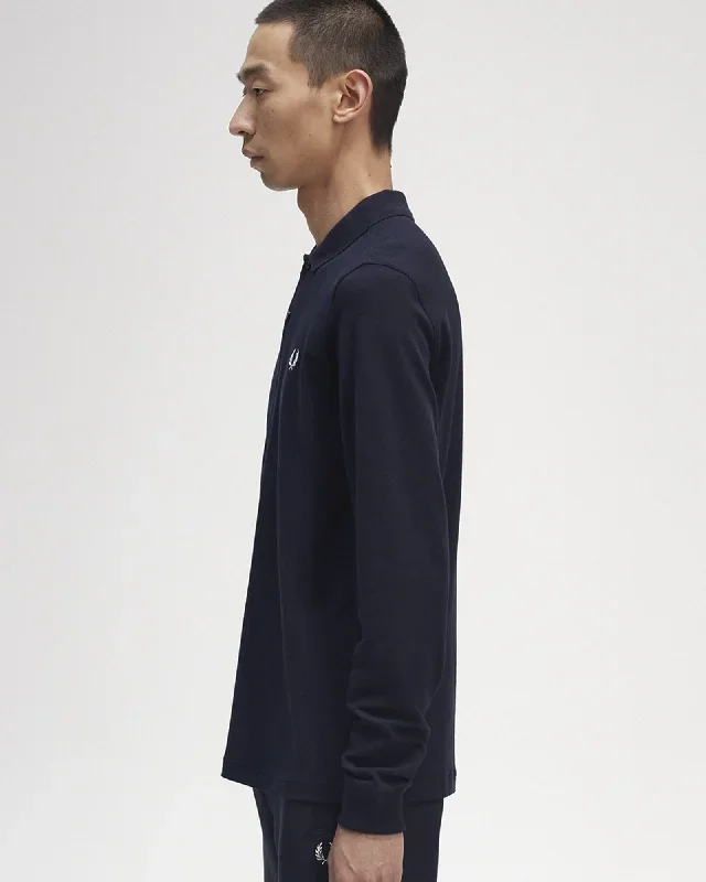 fred-perry-l-s-plain-polo-shirt-navy