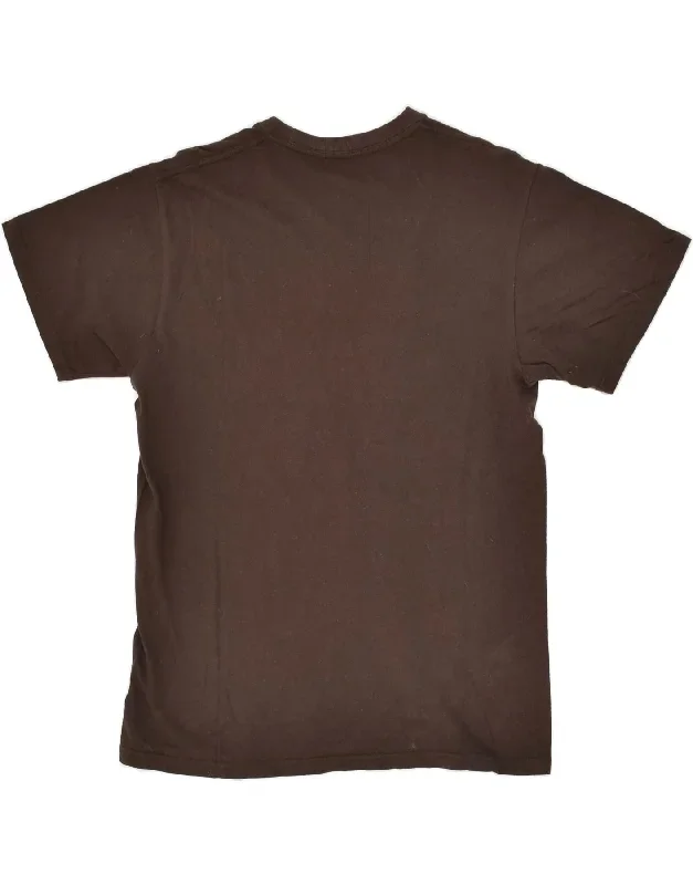 hard-rock-cafe-mens-barcelona-graphic-t-shirt-top-medium-brown-cotton