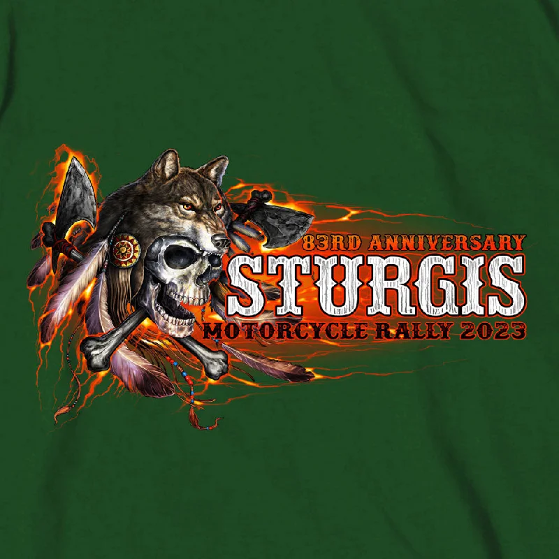 hot-leathers-spb1087-men-s-forest-green-2023-sturgis-native-wolf-t-shirt