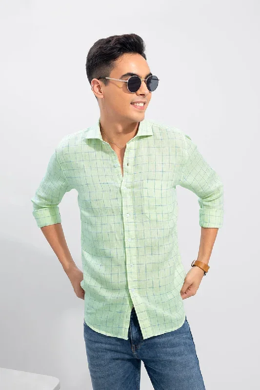 Imperial Mint Green Checks Shirt