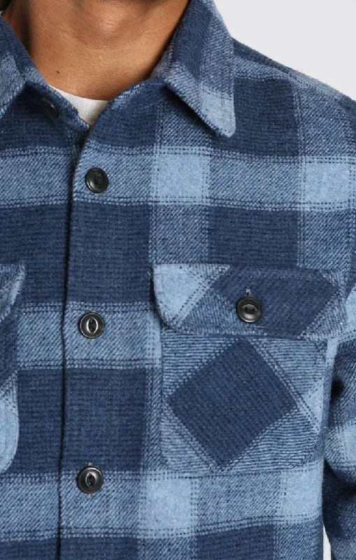 BLUE PLAID WOOL