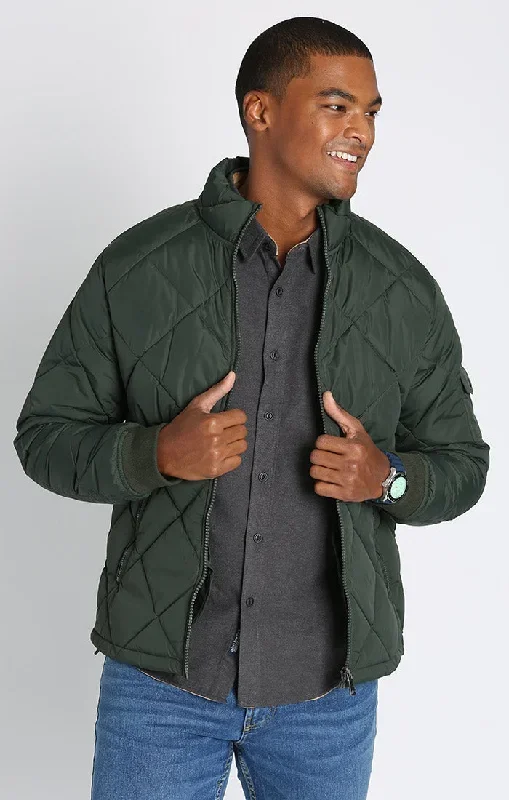 Green Eldridge Quilted Puffer Jacket